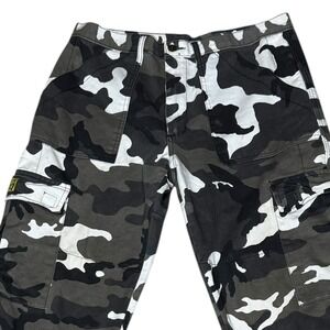 Draggin Jeans Mens Camouflage Cargo Pants Size 36 Streetwear Style